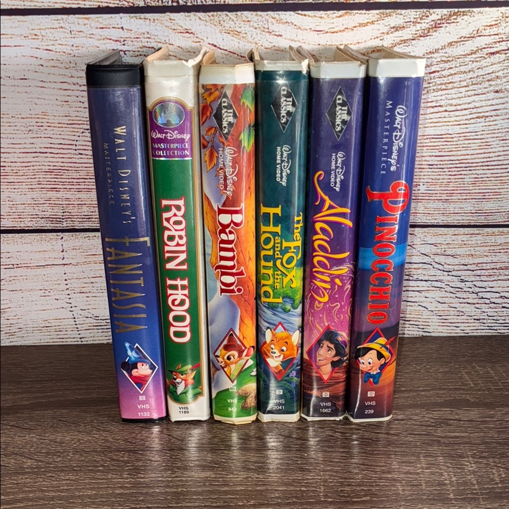 Vintage Disney Classic VHS Collection of 6